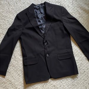 🎩 NWT VAN HEUSEN SIZE 12 REGULAR BLACK BLAZER